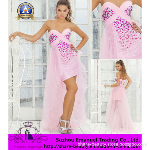 High Quality Pink Sheath Short Mini Prom Cocktail Dresses Beads Sequins Sweetheart 2014 New